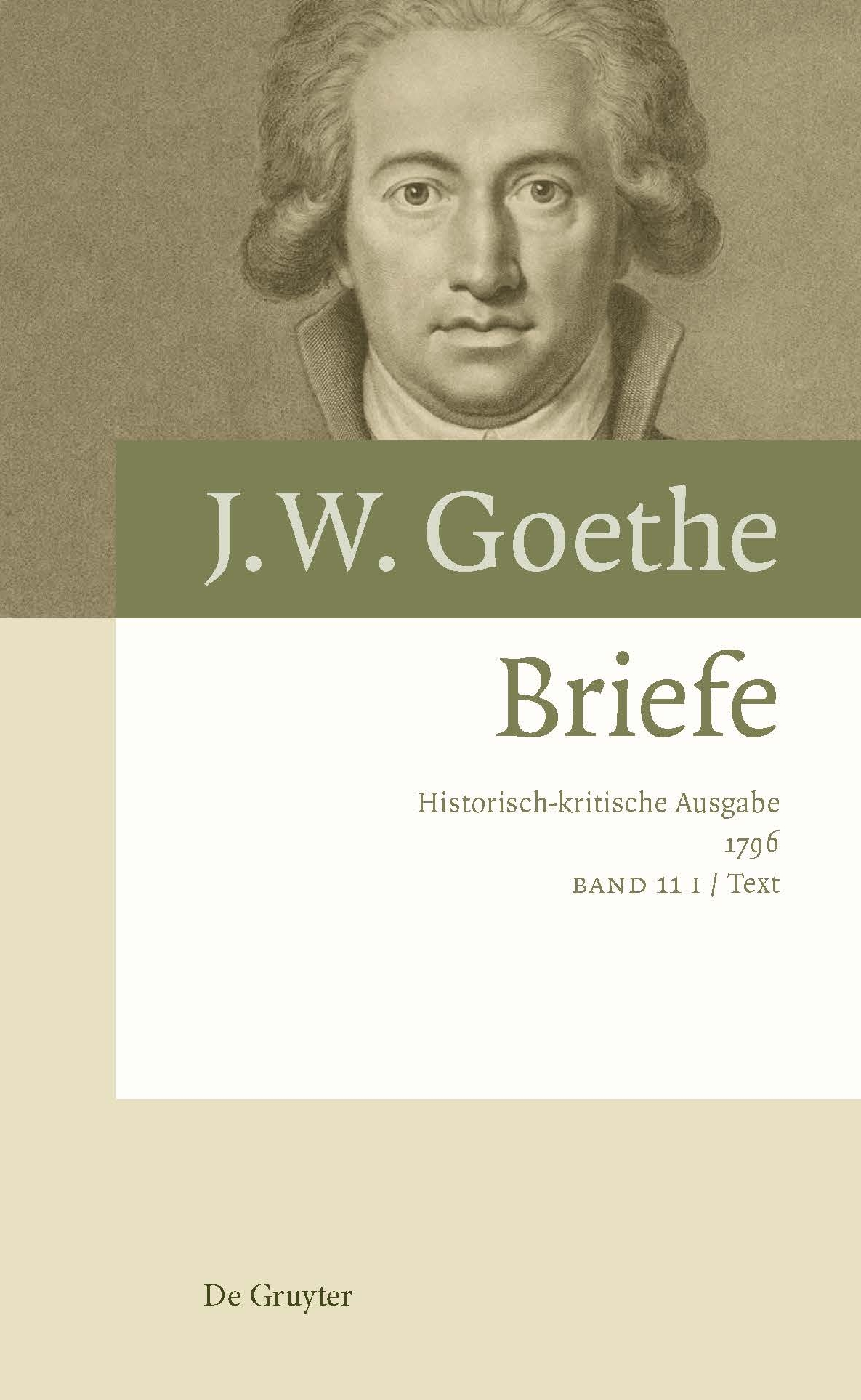 Cover des Druckbandes 11 I, erschienen bei De Gruyter.